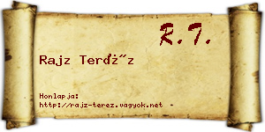 Rajz Teréz névjegykártya